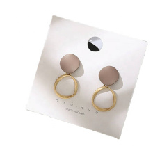 300gsm white paper matte/glossy jewelry accessories necklace display earring holder cards